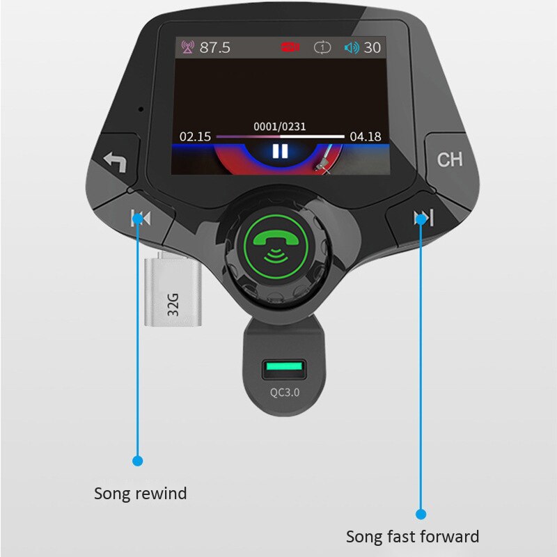 G24 auto  mp3- speler met fm draadloze zender draadloze auto bluetooth  mp3- speler