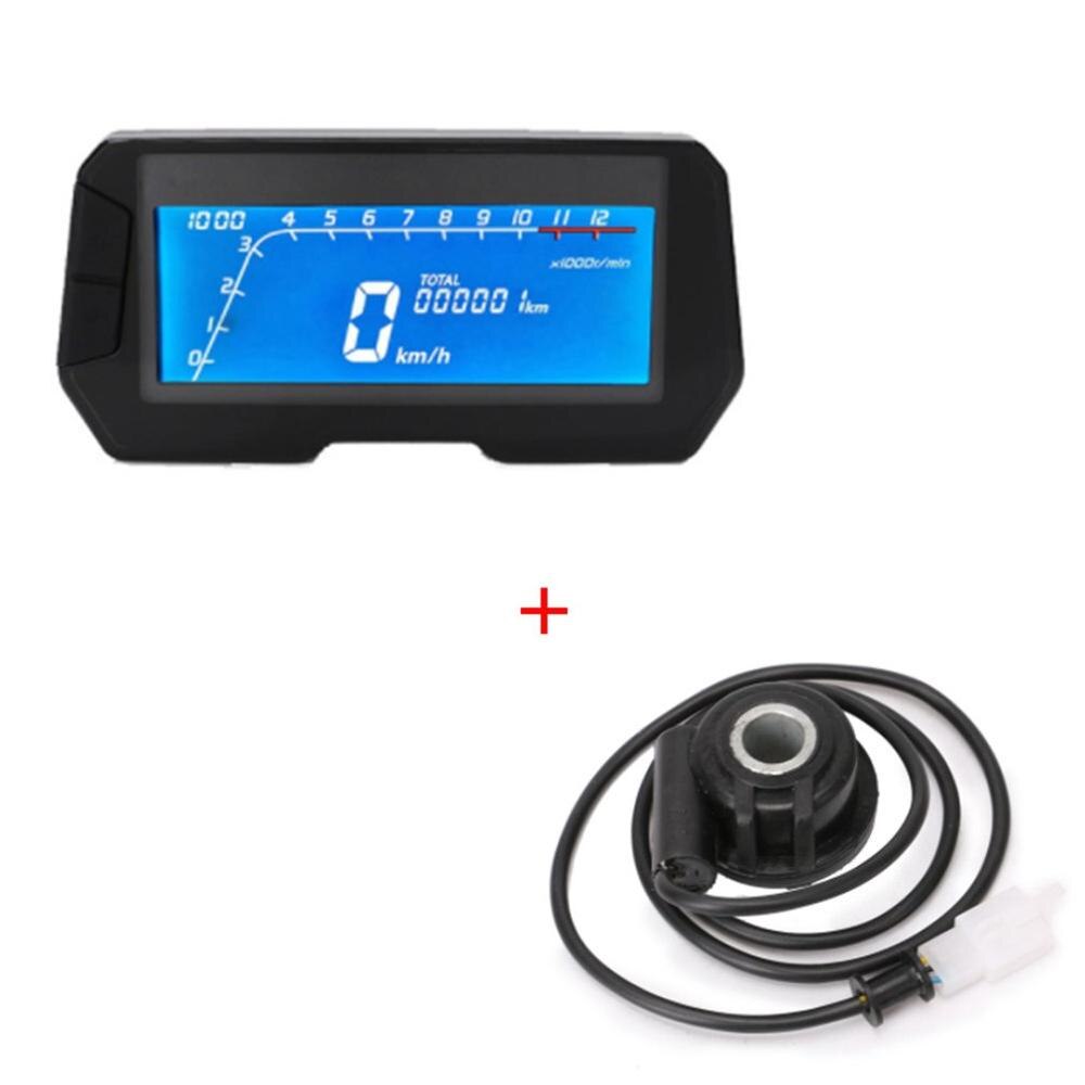 12000RPM 6 biegów uniwersalny motocykl LCD prędkościomierz cyfrowy przebieg podświetlenie licznik motocyklowy dla 1,2,4 cylindry miernik: C