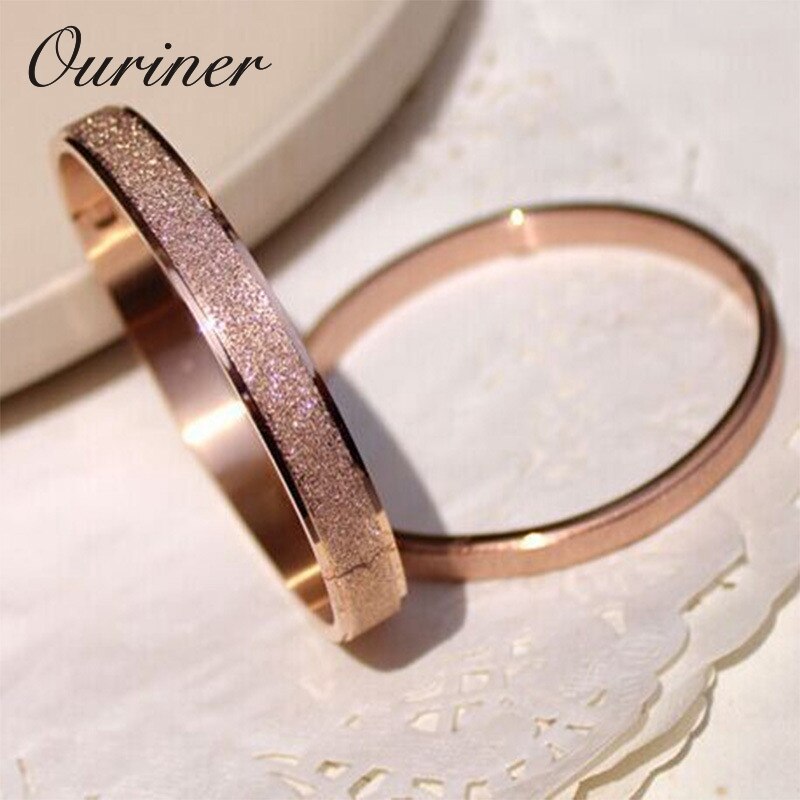 Schmuck Luxus Liebe Gold Armbänder & Armreifen Sandähnliche Matt Armbänder Für Frauen Männer Paar Kühlen Schmuck K0061