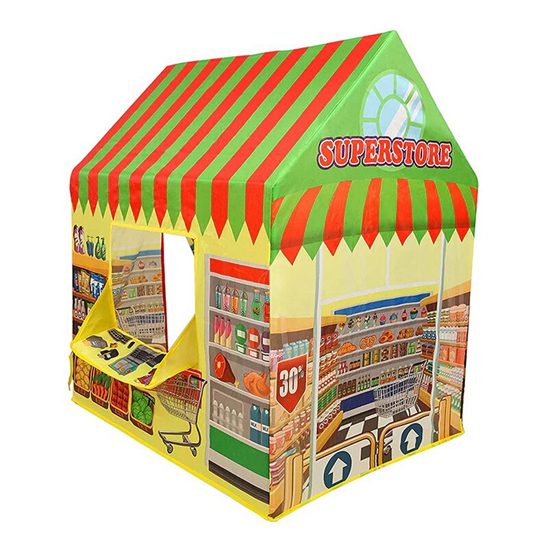 1,3 M Tragbare kinder Zelt Wigwam Klapp Kinder Zelte Tipi Baby Spielen Haus Große Mädchen Rosa Prinzessin Burg Kind room Decor: Supermarket-6