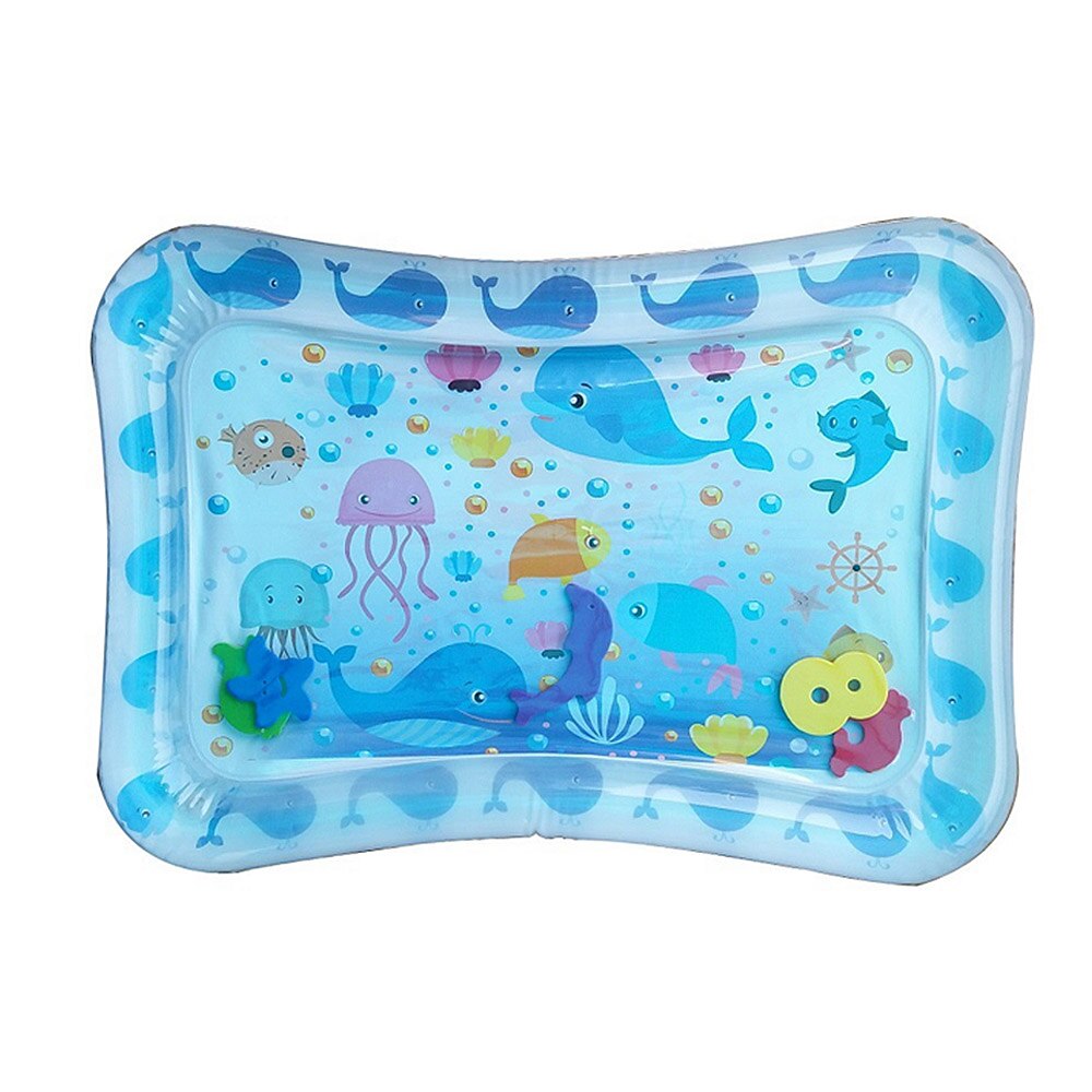Baby Inflatable Patted Pad Baby Crawling Water Mat Baby Inflatable Toddler Play Water Cushion Pad Soft Mat Fun Activity Pad: B