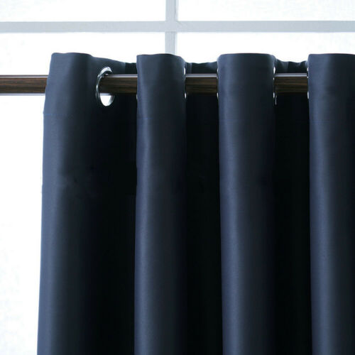 Hjemmetekstil 1pc mørklægningsgennemføringsvindue gardiner termiske mørklægningsgardiner færdige øjengardiner