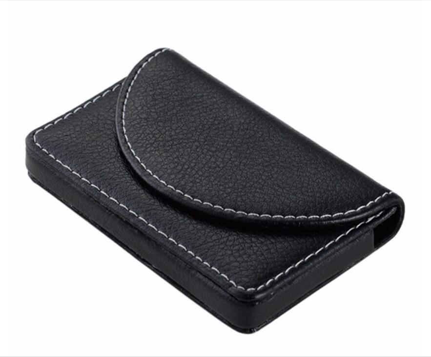 Credit Card Package Card Holder Double Open Business Card Case: black