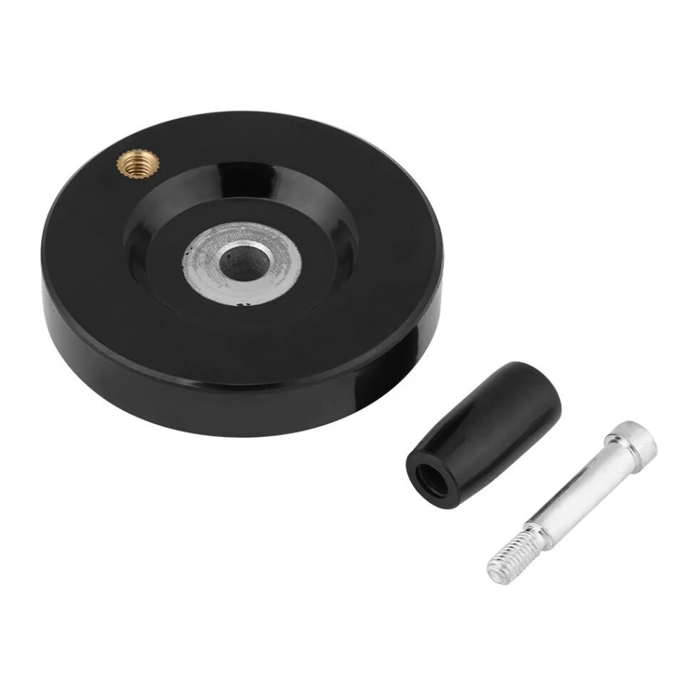 Black Milling Machine Lathe CNC 3D Printer Spoked Hand Wheel bakelite Corrugated handwheel Aperture 8/10/12/14/16/18/20mm