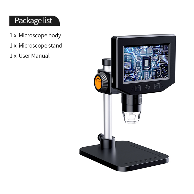 Microscopio Digital AOERWEI 1080P HD con pantalla de 4,3 pulgadas Lupa 1000x para inspección de placas de circuito y dispositivos móviles: Default Title