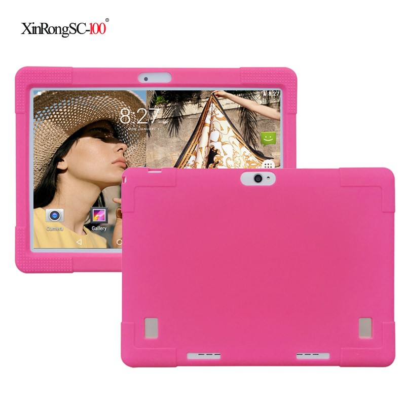 Universal blød silikone til 10 10.1 10.4 tommer android tablet pc bdf bmxc blød stødsikker cover 24 x 17cm l 9.44in w 6.69in: 4