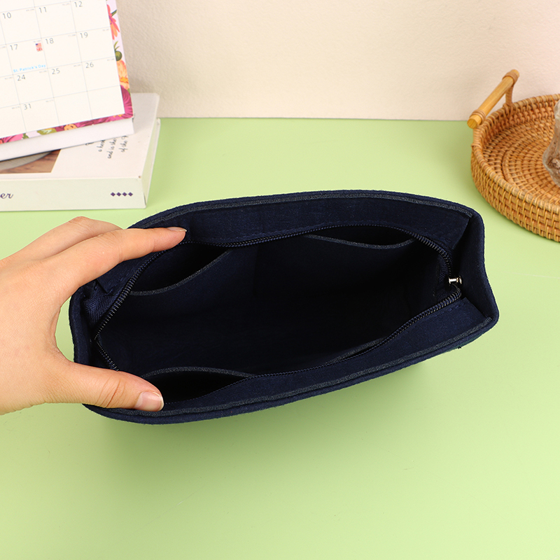 Filcowa torba z wkładką pasuje do torebek kosmetycznych Torebka z wkładką Filcowa torba do makijażu Wsparcie Podróżna przenośna wkładka do torebki Organizer