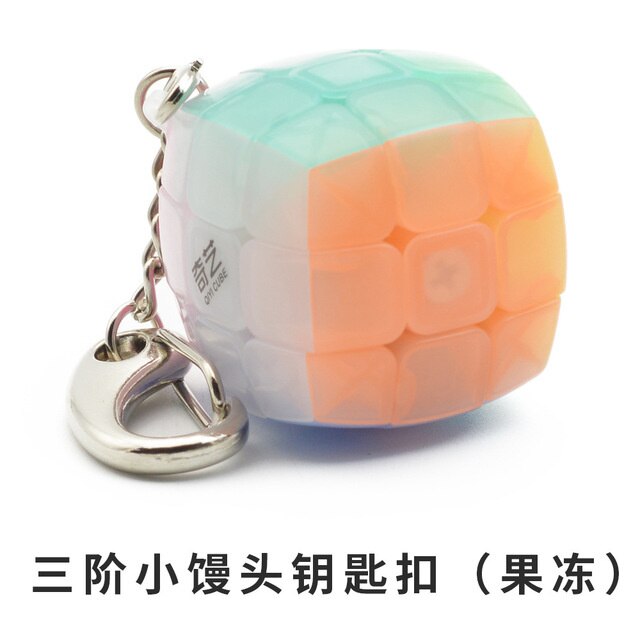 Qiyi Jelly Color Neo Magic Cube cubo trasparente Puzzle Finger giocattoli cubi di velocità professionali giocattoli educativi precoci per bambini: keychain