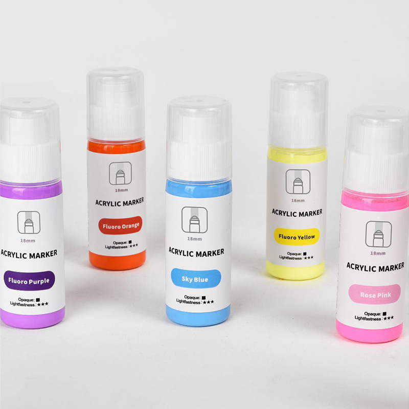 Marcadores de colores Jumbo Graffiti, punta de fieltro Jumbo, marcadores de pintura acrílica para pintura en roca, piedra, cerámica, vidrio, madera, lienzo, 18mm