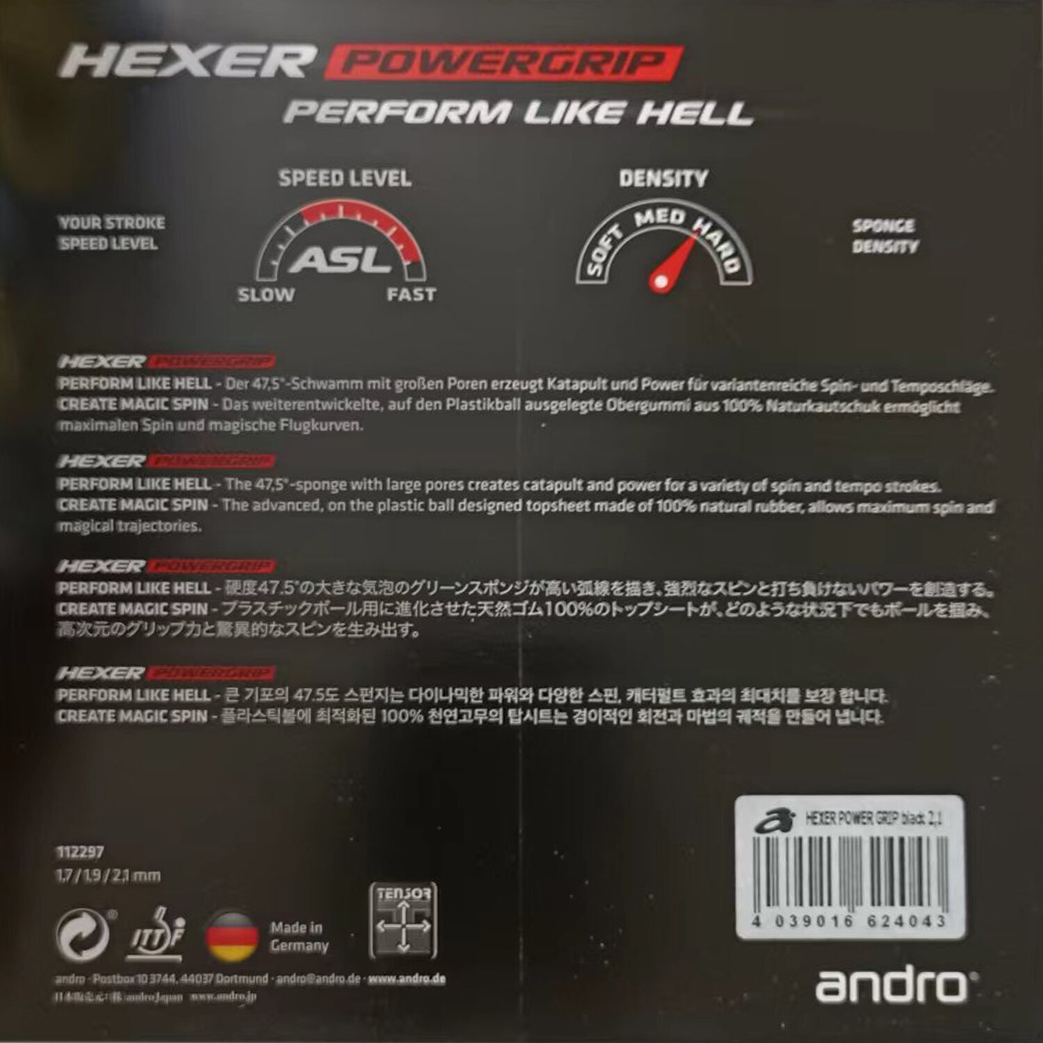 Original Andro Table Tennis Rubber Hexer Pg Powergrip Rubber Ping Pong Racket Rubbers Tenis De Mesa