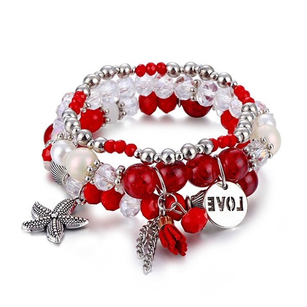 DAXI Boho Beads Bracelet Charm Beaded Braclets Bracelets For Women Jewelry Chakra Bead Braclet Set Women Bracelets With Charms: 6582