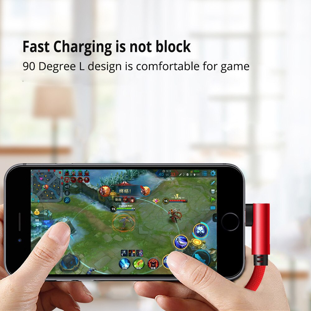 Rock 90 Graden Snel Opladen Usb Kabel Voor Iphone 12 6 6S 7 8 X Xs 11 Pro Max 5 5S Se Ipad Oorsprong Koord Draad Iphon Lader Kabel 2M