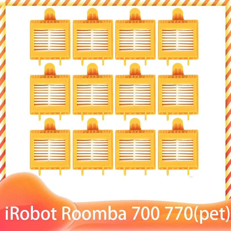 Cepillo principal de para iRobot Roomba, cepillos laterales, accesorios de filtro Hepa, Serie 700, 770, 780, 790, 772, 774, 775, 760: 12 Filter