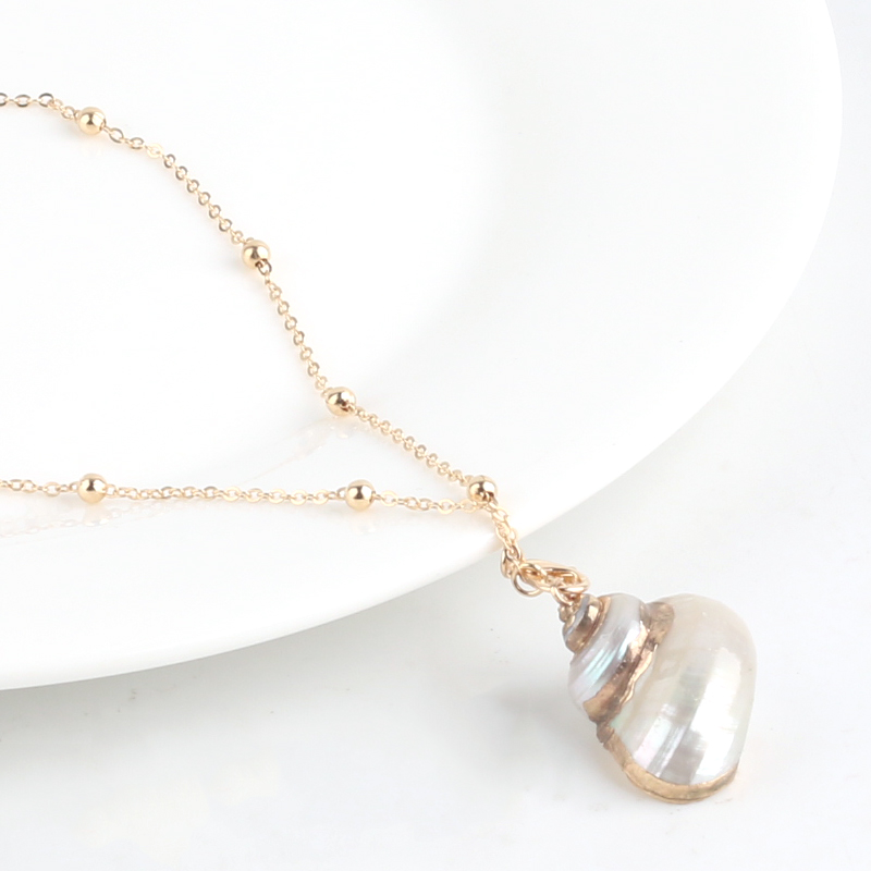 Boho Conch Shell Necklace Shell Gold Shell Chain Necklace Women Seashell Choker Necklace Pendants Jewelry Bohemian Female: Style 7