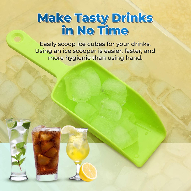 Ice Square Tray with Lid and Bin 55 Mini Nuggets Ice Tray for Freezer Comes with Ice Container, Scoop and Cover