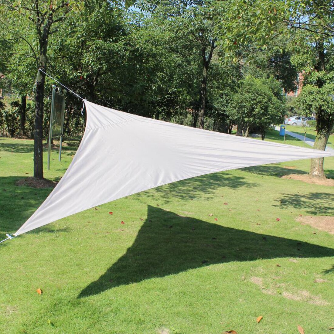 Sommer 4m grå udendørs vandtæt parasol sejl overdækning terrasse fortelt have uv camping shelter indretning
