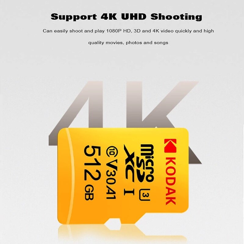 Kodak – carte mémoire micro sd, 100 mo/s, 128 go/32 go/64 go, Ultra TF, classe 10, V30, U3, pour appareil photo et téléphone macbook