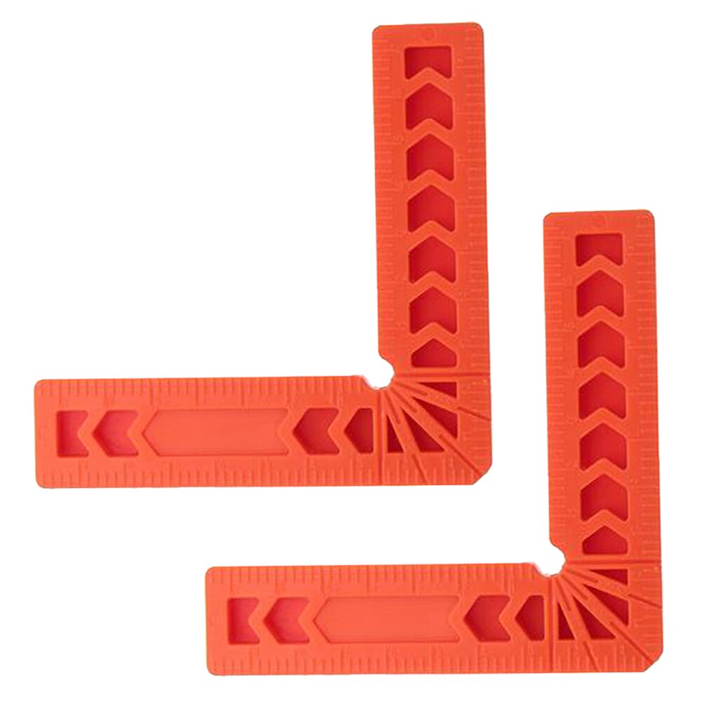 2pcs 90 Deg L Shape Square Right Angle Clamps Corner Clamping Ruler Plastic 3''