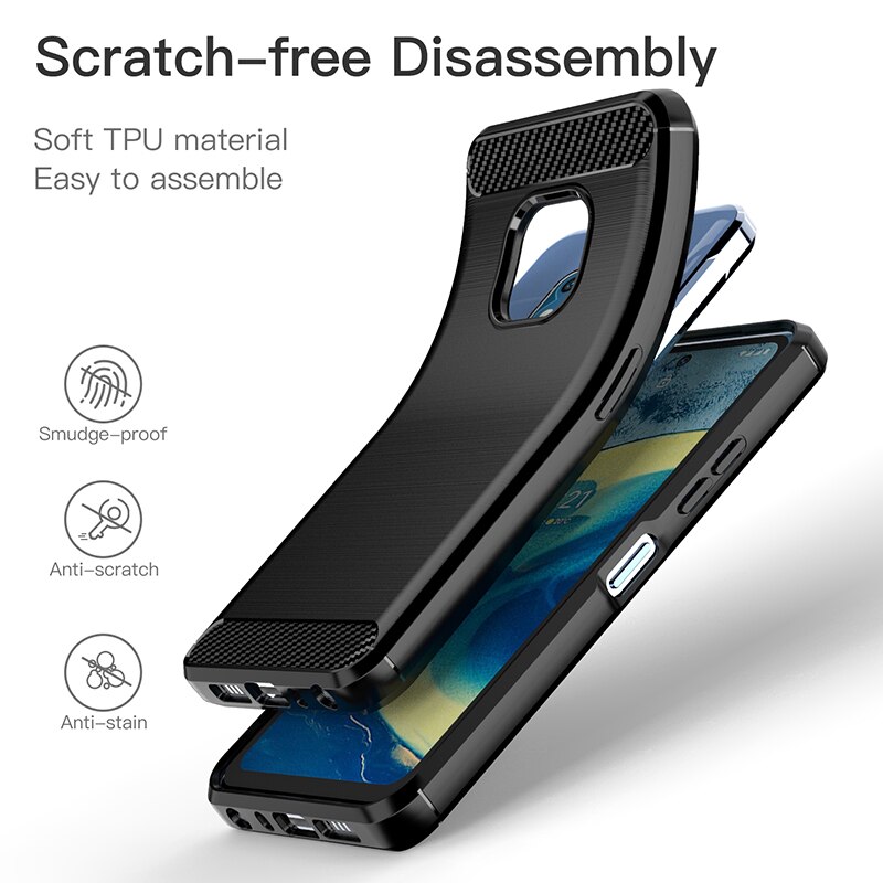 Voor Nokia XR20 Case Rubber Silicone Shockproof Carbon Fiber Cover Voor Nokia XR20 NokiaXR20 Telefoon Case Voor Nokia XR20 Case 6.67