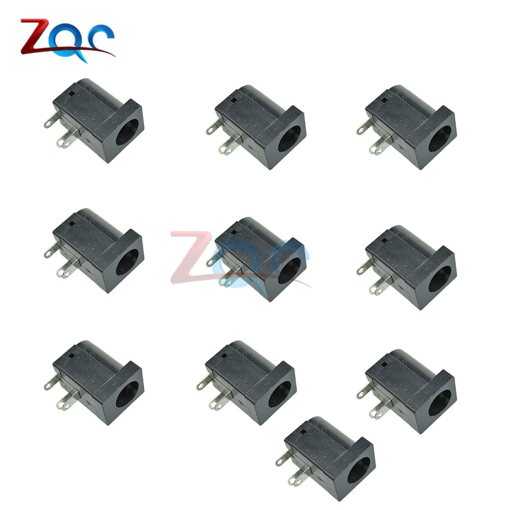 10 Pcs Dc Power Connector Pin 2.1X5.5 Mm Vrouw Plug Jack + Stekker Jack Socket Adapter Pcb mount Diy Adapter Connector 2.1X5.5: Female Jack 10 type4