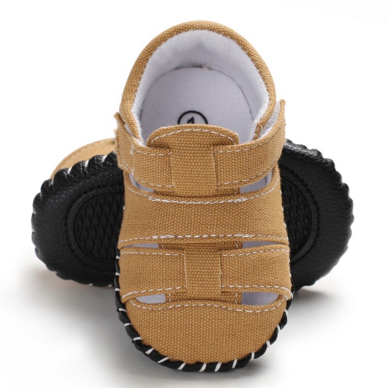 Infant Baby Boys Breathable Hollow Shoes Soft Bottom Non-slip Scandles Baby Shoes o: BROWN / 13