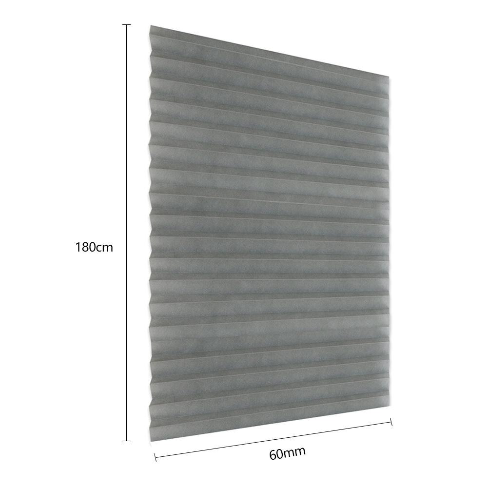 Zelfklevende Geplooide Blinds Gordijnen Woonkamer Half Verduisterende Gordijnen Voor Badkamer Balkon Shades Home Decor: Grey 60x180cm