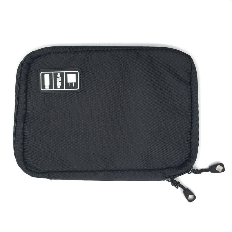 Tragbare Wasserdichte Reisetasche Kabel Organizer für Kopfhörer Kabel USB-Stöcke Lagerung Tasche Digitale Gerät Geräte Reise: Schwarz L