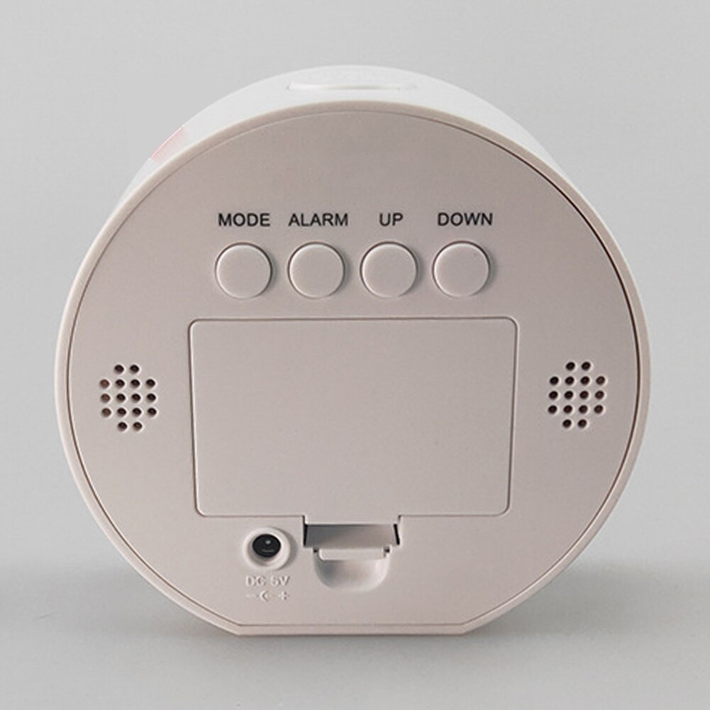 Smart Digitale Wekker Led Night Kids Slaapkamer Mini Draagbare Ronde Ovale Digitale Display Wekker Nachtlampje Make-Up Spiegel