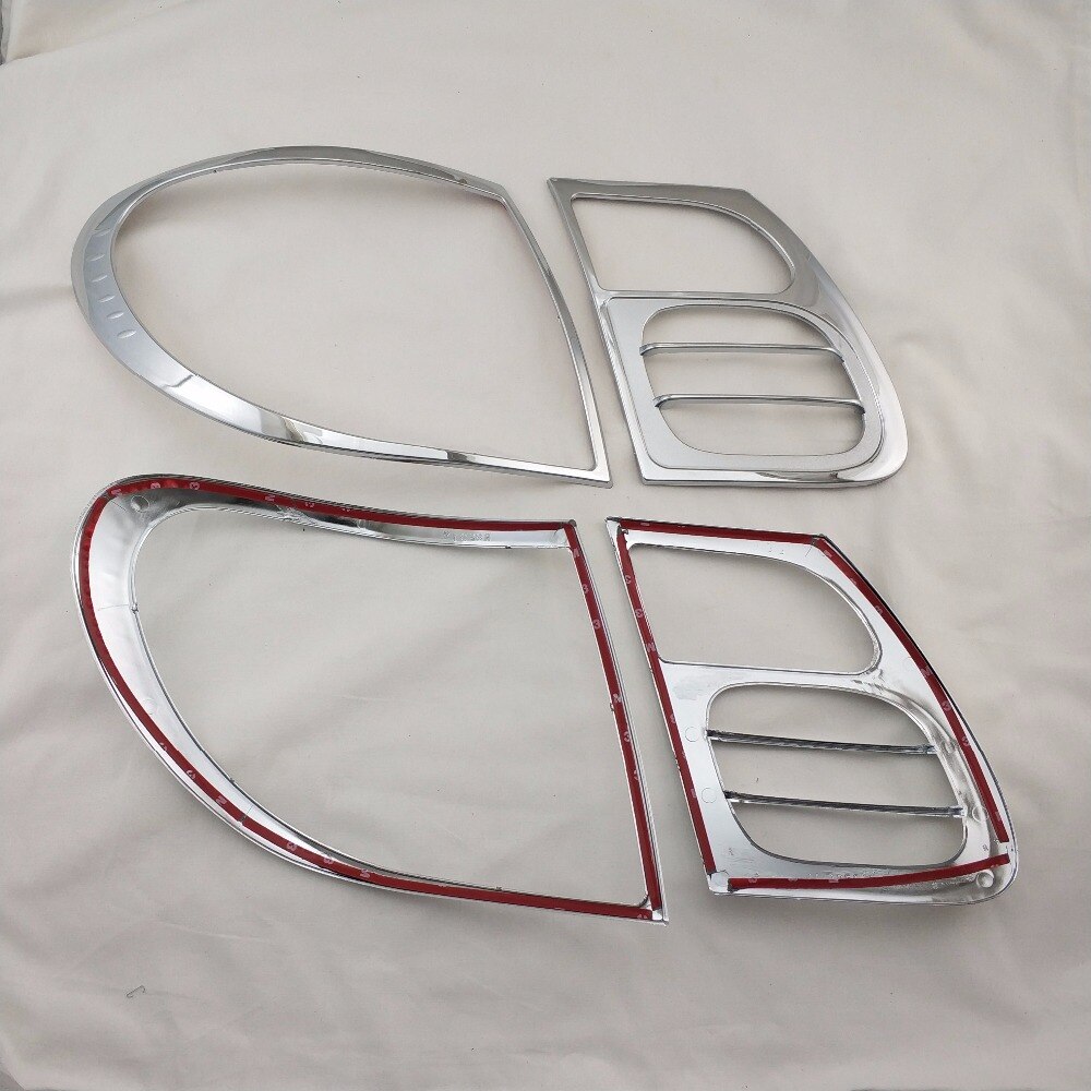 4PCS ABS Chrome TAIL LAMP COVER FOR SUNNY SENTRA 180 2002 Tail Light Cover Lamp Trim