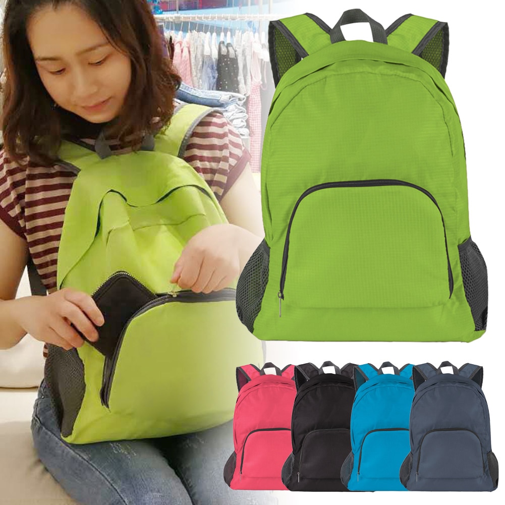 Nylon Hiking Travel Outdoor Sports Bag Lightweight Waterproof Foldable Packable Backpack Unisex