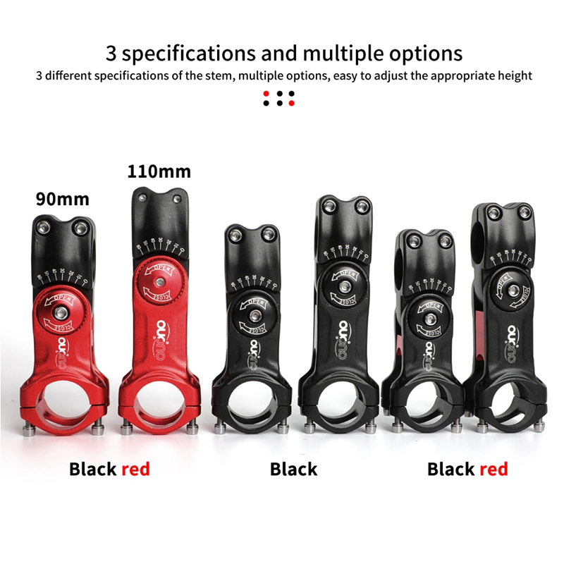 OUO 0-60 Degree Adjust Stem Adjustable Bike Handlebar Stem MTB Road Bicycle Stem Riser