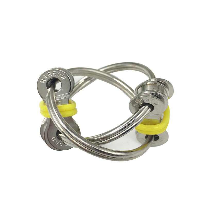 Vinger Speelgoed Fidget Cube Ontspanning Keten Vent Decompressie Spinner Vier Ijzer Stuk Key Cap Bike Chain