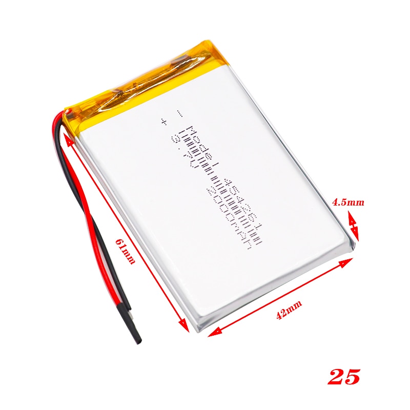 3 Lijn Polymeer Batterij 3.7V Lithium Polymeer Batterij 454261 2000 Mah Game Machine MP3 MP4 MP5 Lithium Batterij Gps navigator