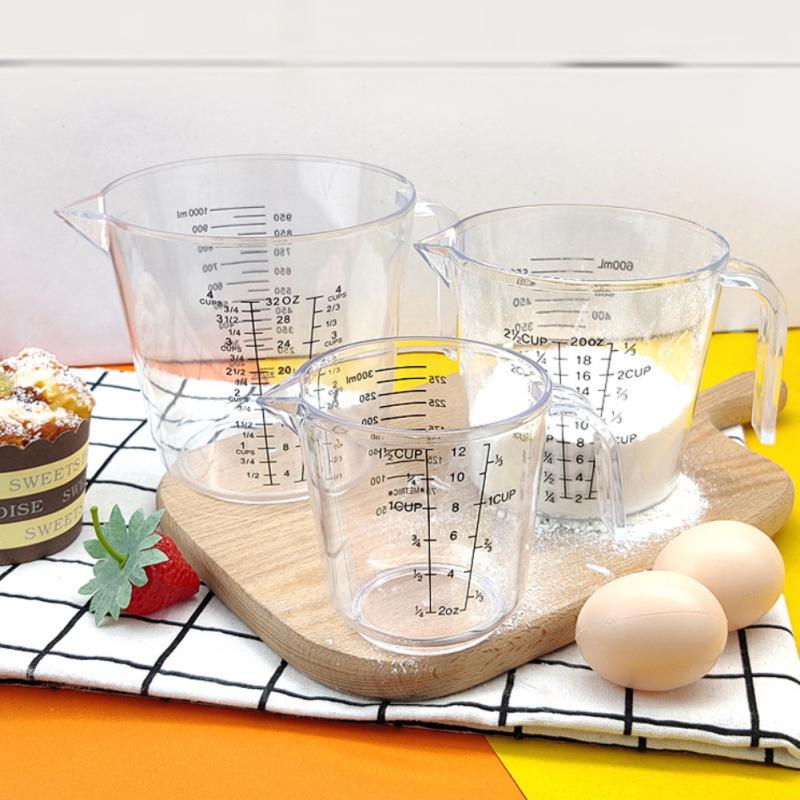 Transparent measuring cup with scale plastic cup kitchen baking supplies liquid non-pouring cup with handle measuring cup/Jugs