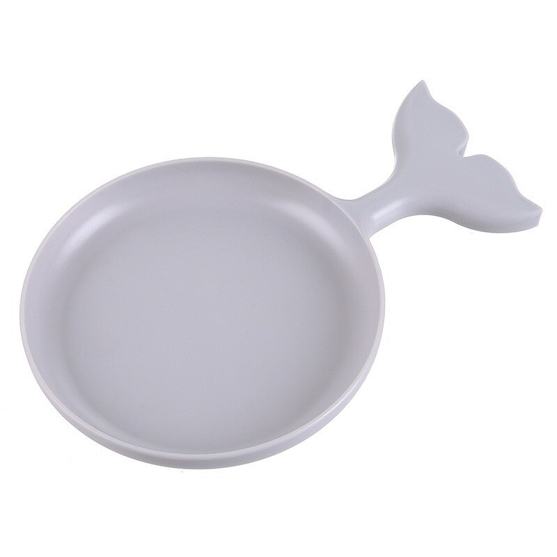 Assiette de fruits dessin animé petit poisson forme Snack assiette fruits secs bonbons Collection panier moderne Table basse boîte de rangement.: grayblue
