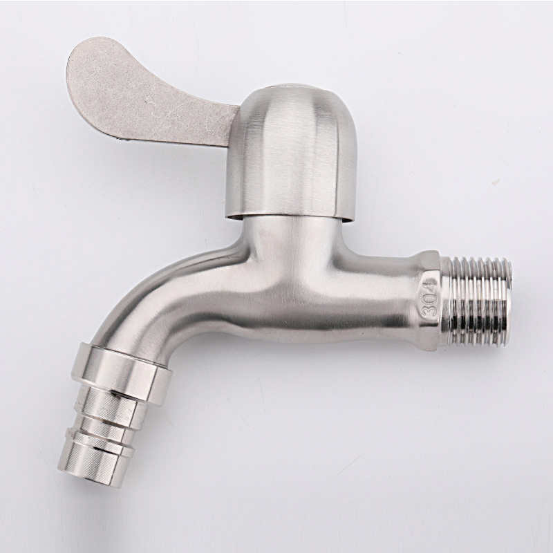 Garten-Wasserhahn aus Edelstahl 304, schnell zu öffnender Wasserhahn, Waschmaschine, Kaltwasserhahn, Mopp-Schwimmbad-Wasserhähne