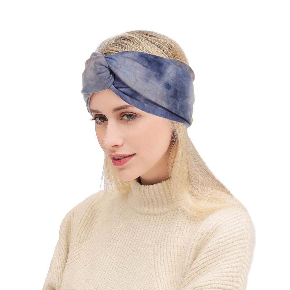 1 stücke Boho binden Farbstoff Baumwolle Stirnbänder Bandana Turban Kreuz Kopf wickeln Elastische Frauen Mädchen Haar Bands Haar Zubehör Verband
