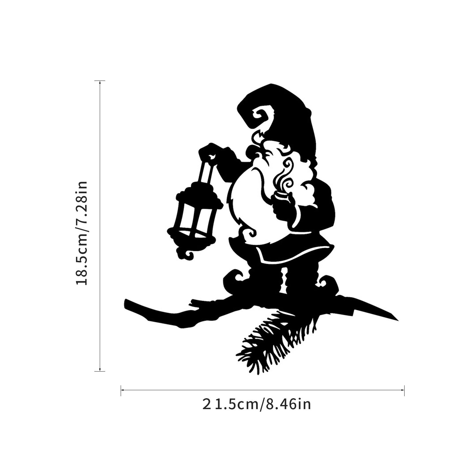 Gnome Decoration Metal Art Garden Backyard Tree Art Silhouette Exquisite Crafted Silhouettes Decoration For Garden Backyard