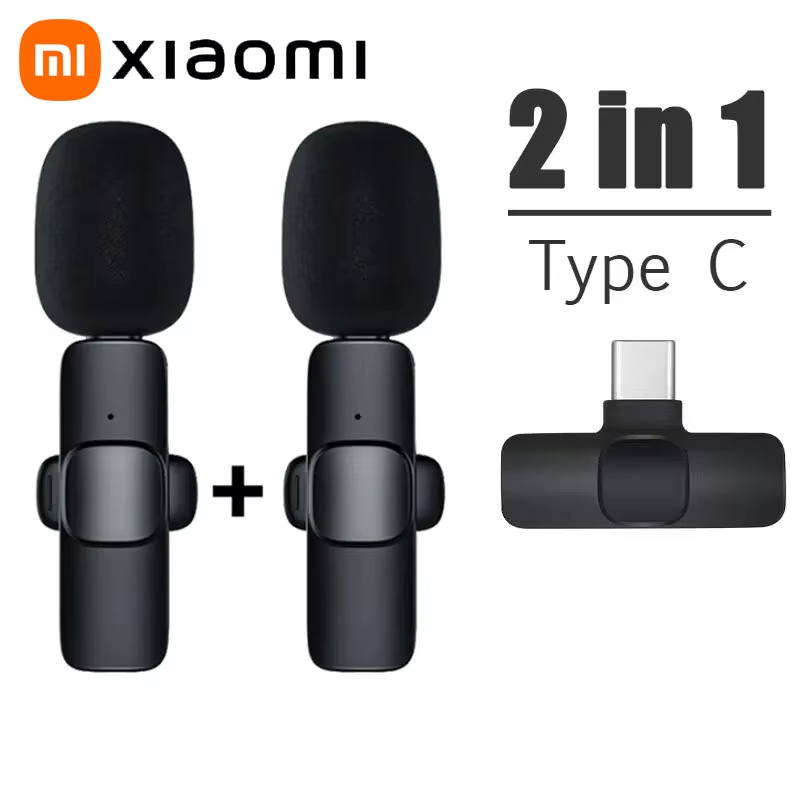Xiaomi Microfono wireless Bluetooth portatile K9 2.4G Registrazione audio video per Iphone Android Microfono per telefono da gioco dal vivo all'aperto Nuovo: Blu