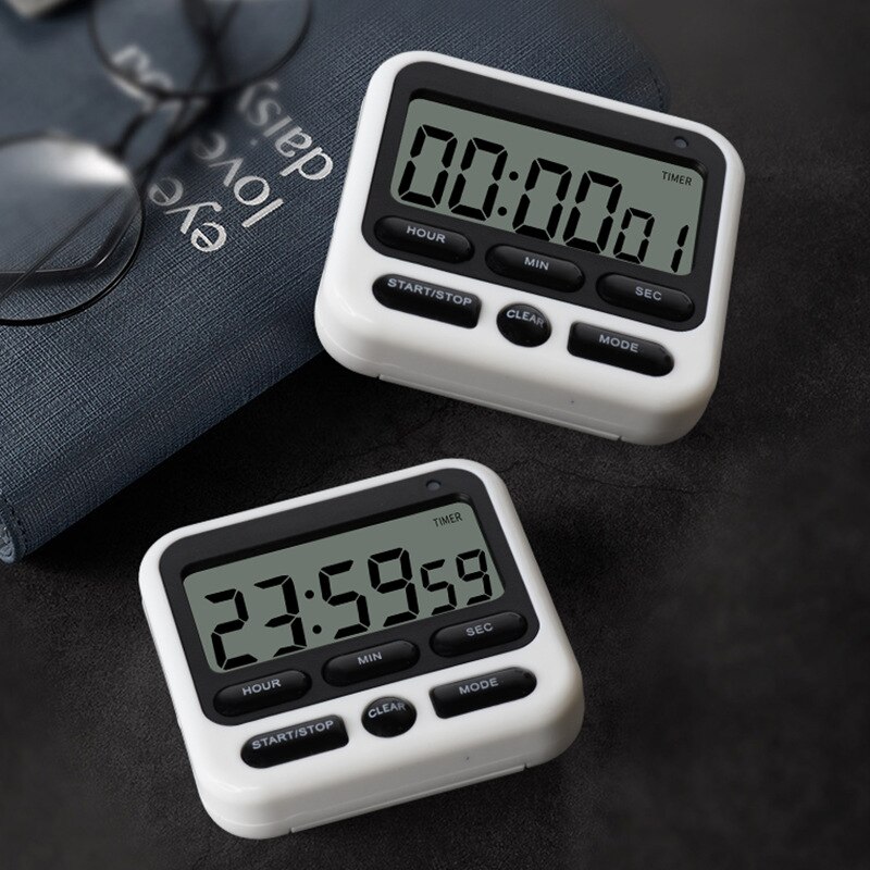 Digital Screen Kitchen Timer Large Display Square Cooking Count Up Countdown Alarm Clock Sleep Stopwatch Clock Kitchen Accessory