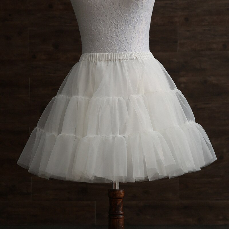 Falda blanca para niñas, enagua para vestido Formal de , vestido de flores para niña, debajo de la falda con aros, falda hinchada para niños