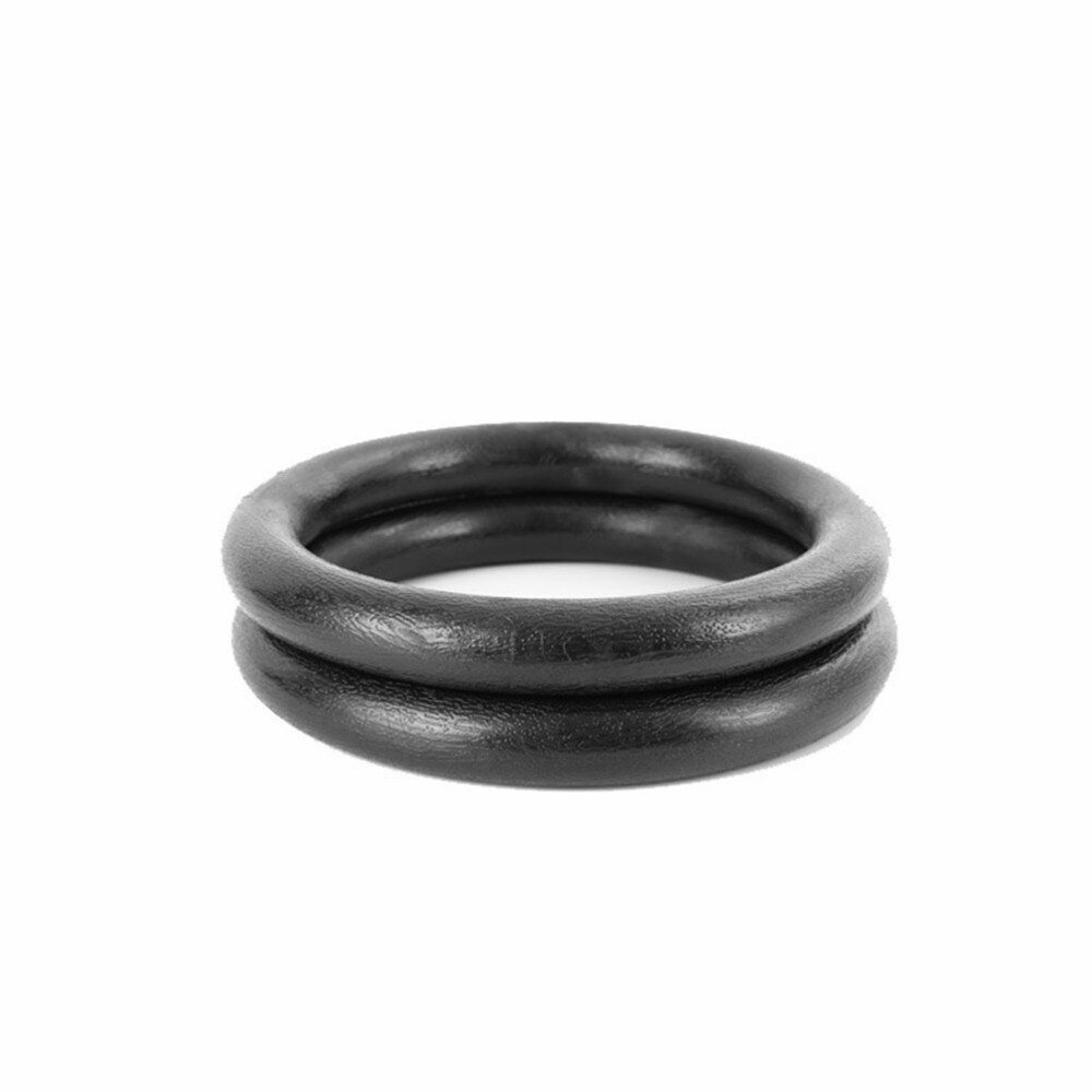 1 Pair ABS Fitness Gym Rings Olympic Gymnastic Rings Pull-up Rings for Body Strength Power Chin Up Training Workout (Black)