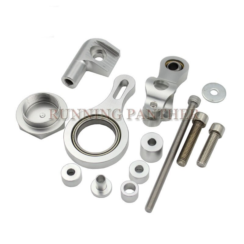 Zilver Voor YAMAHA YZF R6 2006/R1 Motorfietsen Verstelbare Steering Stabiliseren Damper Bracket Mount ondersteuning Kit