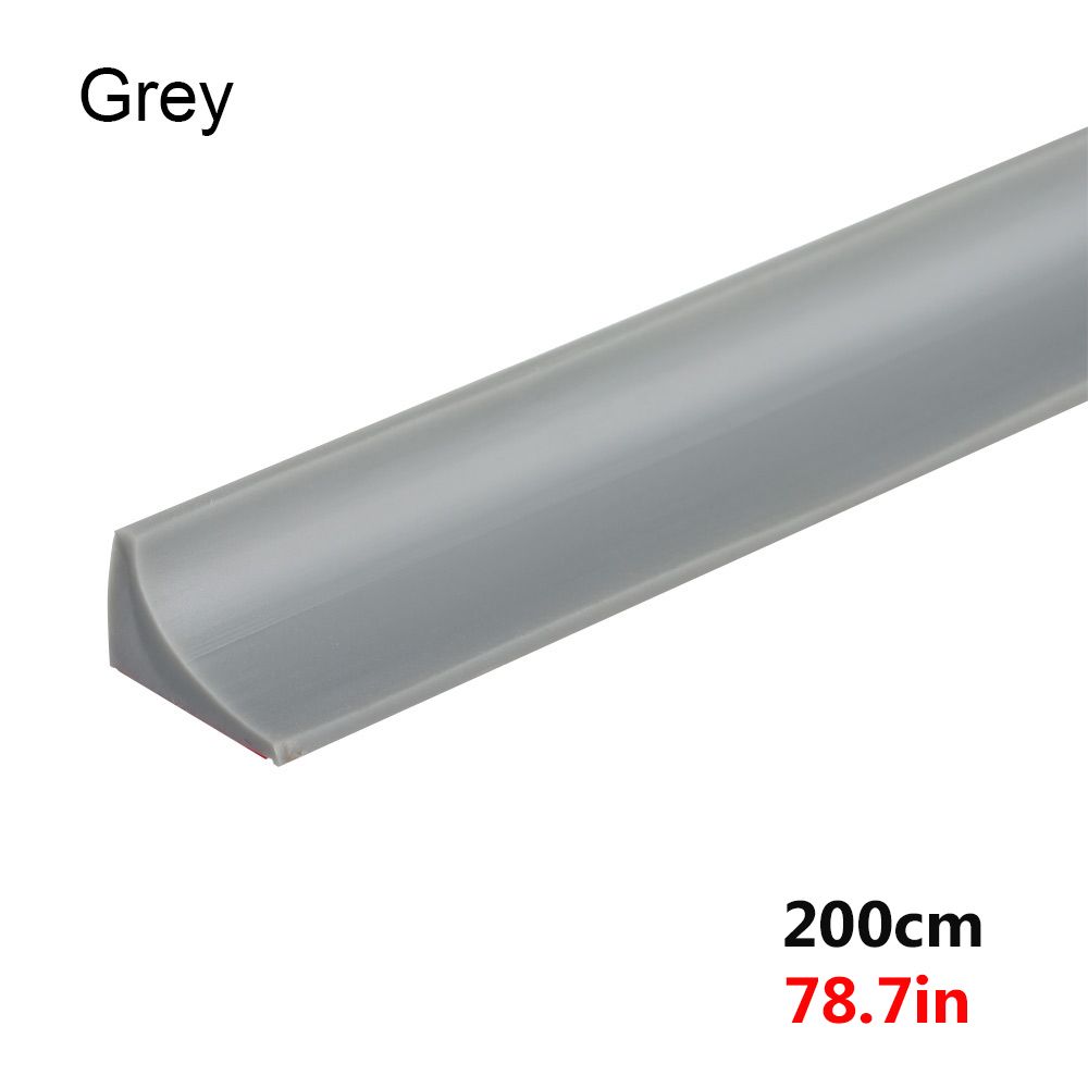 1Pc Zelfklevende Siliconen Waterkerende Strip Badkamer Water Stopper Buigbare Deur Bodemafdichting Strip Douche Dam Barrier: YELLOW / 76Mm