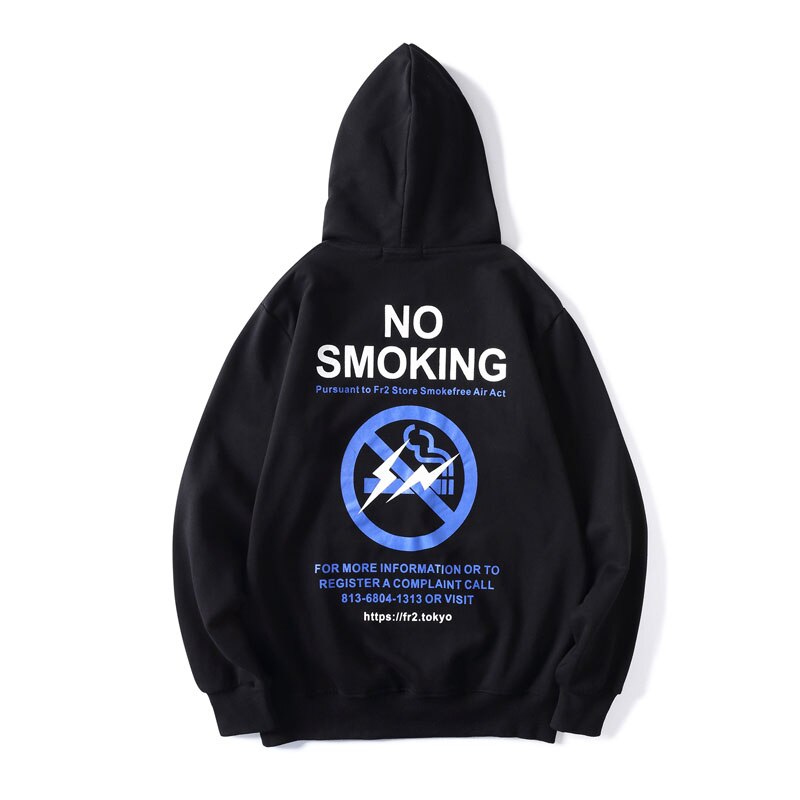2020FW Fleece Geen Roken Hoodies Katoen Mode Mannen Vrouwen Herfst Winter Hoodie Trui FR2 Roken Doodt Hoodie
