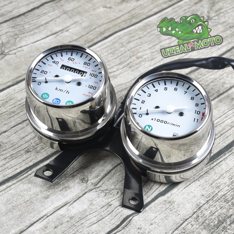 12V Moto Speedometer Replacement LCD Digital Speedometer Tachometer Odometer Water Temp Fuel Gauge Motorcycle Fuel Meter