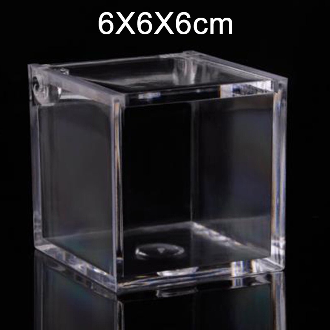 1/12Pcs Transparent Clear Plastic Candy Box Birthday Wedding Favor Holder Chocolate Candy Cube Boxs Sweet Boxs 6x6cm