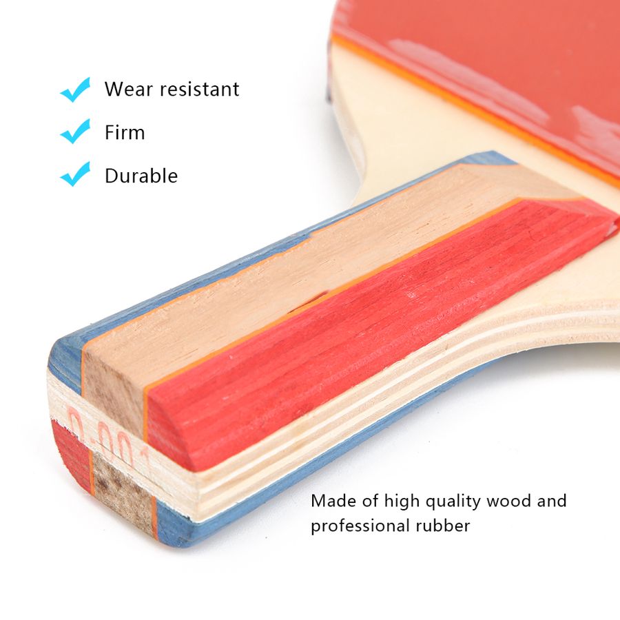 D001 Seven Layer Wood Board Table Tennis Rackets Table Tennis Paddle Sponge Rubber Practice Bat Table Tennis Sport Equipment