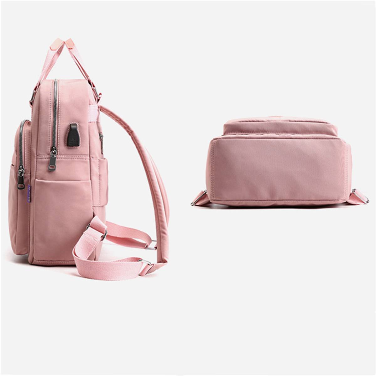 Neue Frauen Nylon Schule Rucksäcke Anti Theft USB Ladung Rucksack Wasserdichte Bagpack Schule Taschen Für Teenager Mädchen Reisetasche Neue