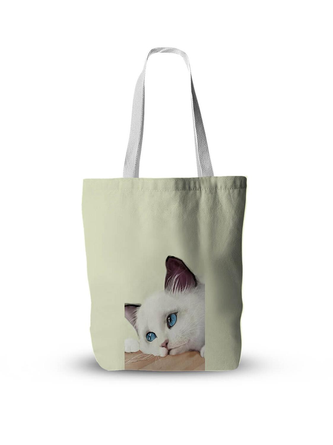 Söt Katt Mönster Strandväska Dam - Canvas Axelväska - Utan Dragkedja: Stil 6